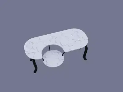 Table Low-poly 3D model 9