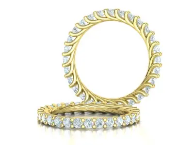 Bespoke Full Eternity Diamond Ring 3dmodel 3D print model