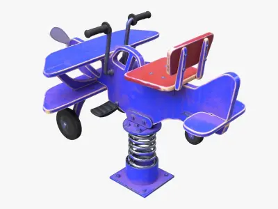 Spring rocking plane 3D model