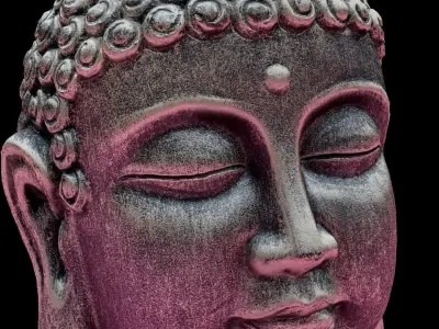 Buddha head decoration Free 3D model