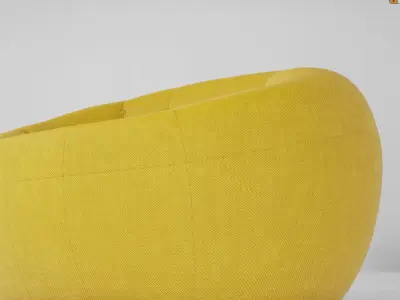 Capsule Chair Zippy UE4 Low-poly 3D model