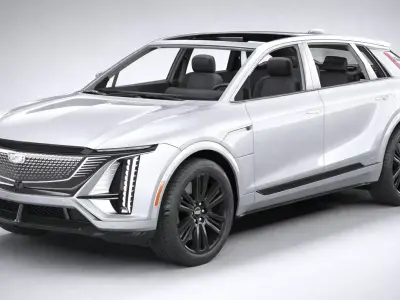Cadillac Lyriq-V 2026 3D Model Performance Electric Luxury SUV 3D model