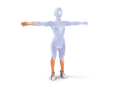 Black Athletic Model model pack Low-poly 3D model