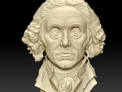 3D Bas-Relief Model of Thomas Jefferson 3D print model