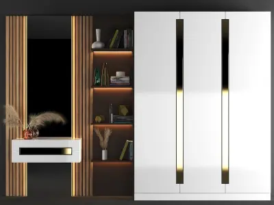 set501 modern wardrobe 3D model