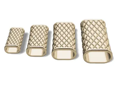 CHARMS three gold - plated decorative pillows 3D print model