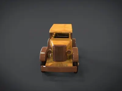 Toy Woody Wagon Low-poly 3D model