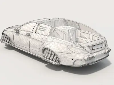 HoverCar mercedes benz cls 3D model