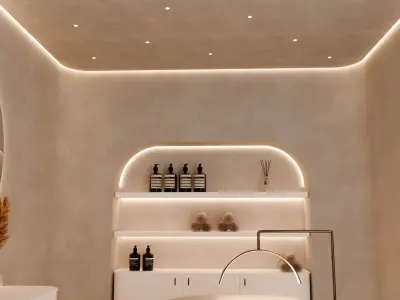 Luxury beauty salon massage room interior Free 3D model