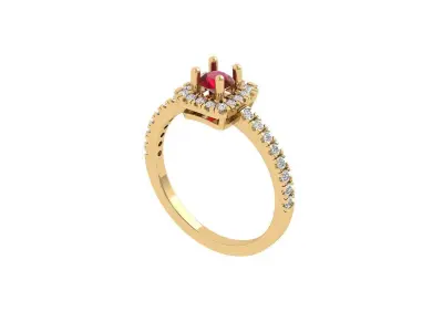 Art Deco Ring 3D print model 3