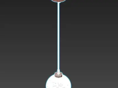 nocciola-50106-1 pendant light with gold accents 3D model