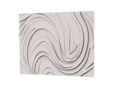 decor set wall panel wall relief mural CNC 48 3D model