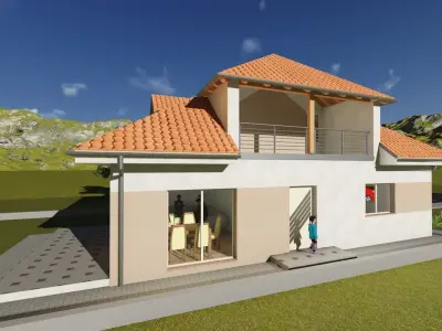 Family house 3D model
