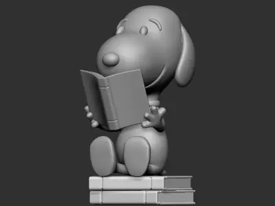 Snoopy Reader Decor 3D print model