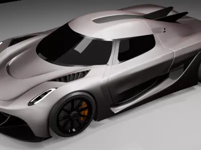 Koenigsegg Jesko Low-poly 3D model