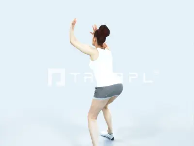 Yearn 11C Volleyball Overhead Sports Woman Low-poly 3D model