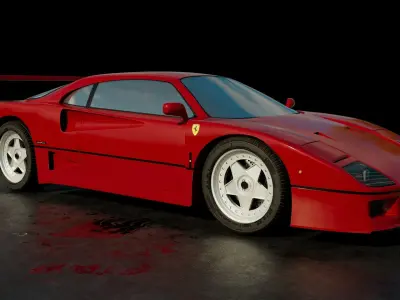 Ferrari F40 - Retro Supercar 3D model