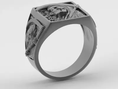 holy death ring - Anillo santa muerte 3D print model