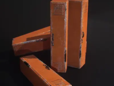 PBR Metal Locker - Texture Variation Low-poly 3D model