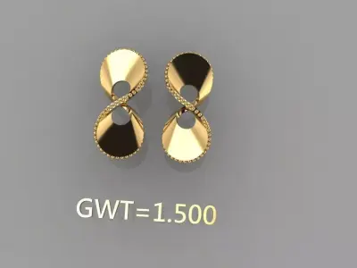 FASION EARING 3D model 5
