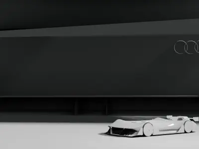 Audi roborace Low-poly 3D model