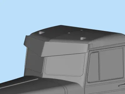 3DPrintsSTL SunVisor V-Style for RC Truck Duel Cab and etc 3D print model