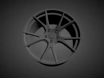 FORGESTAR CF5V scalable and printable rims 3D print model