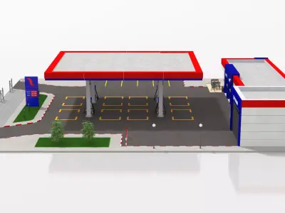 Gas Station  3D model