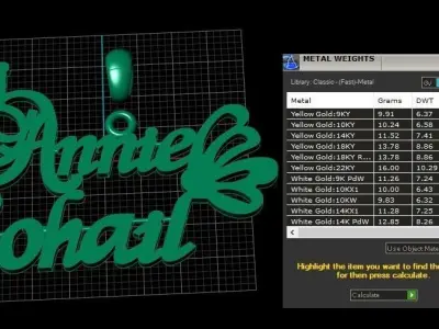 Annie Sohail name-Pendant for Men-Women 3d-Printable Model 3D print model