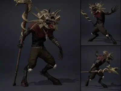 Ghost Mage Arm2 Low-poly 3D model