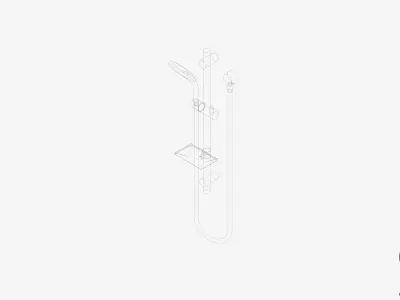 Shower - Rail - Luxury - Vivid Low-poly 3D model