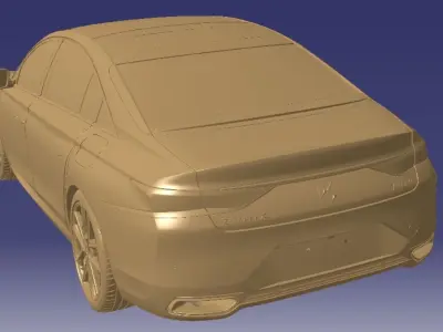 DS 9 E-TENSE 4x4 360 RIVOLI-Exterior-3d scan model 3D model