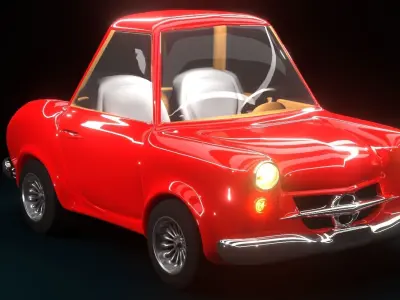 Cartoon Concept Classic Car 3D model