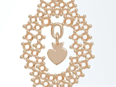 ASYMMETRIC STONE PENDANT 3D print model