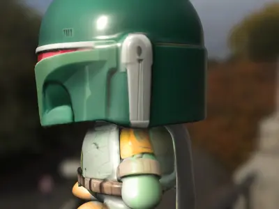 plushie Chibi Boba Fett Low-poly 3D model