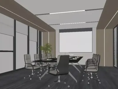 Modern Conference Room 3D model