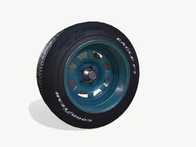 Rally wheel Eagle F1 Low-poly 3D model