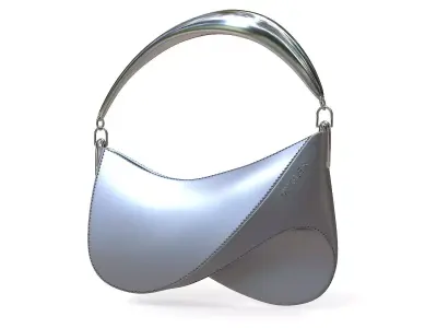 Casey Cadwallader Mugler Bag Silver Low-poly 3D model