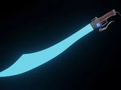 Sci-Fi Extendable Dao Sword - Free Version Free 3D model