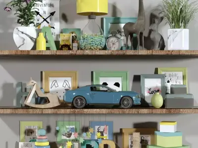 Children decoration set 132 Low-poly 3D model