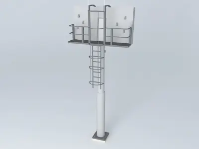 Roadside VMS type A Free 3D model
