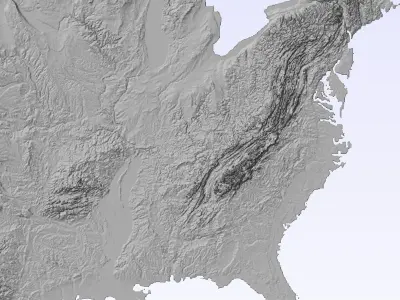 USA 3D terrain model  3D print model