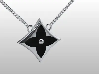 lv enamel necklace 3D print model