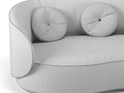 Sofa with pillows Fusion Bean by CTS Salotti 3D model