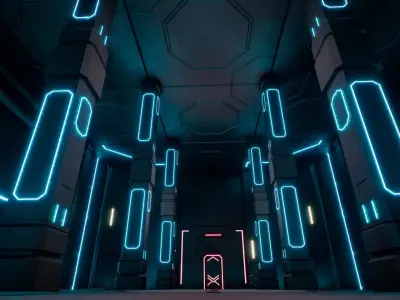 Sci-Fi Modular Environment Pack  Low-poly 3D model