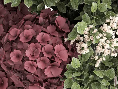 Small Bouquet Of Flowers Hydrangea Lilac Dahlia 371 3D model