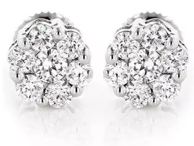Women Diamond Earrings 3D print model 38