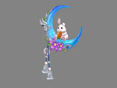 Cartoon chinese holiday decoration Low-poly 3D model