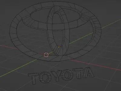 Toyota 3D Logo Low-poly 3D model purchase
