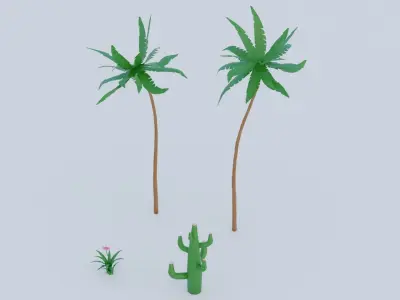 Barbie house props cartoon asset Low-poly 3D model